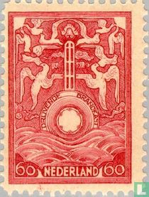 Vervoer in drijvende brandkast 1921 60 Nederland Brandkastzegels 