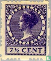 Koningin Wilhelmina 1927 7½ Nederland Vierzijdige Roltanding 